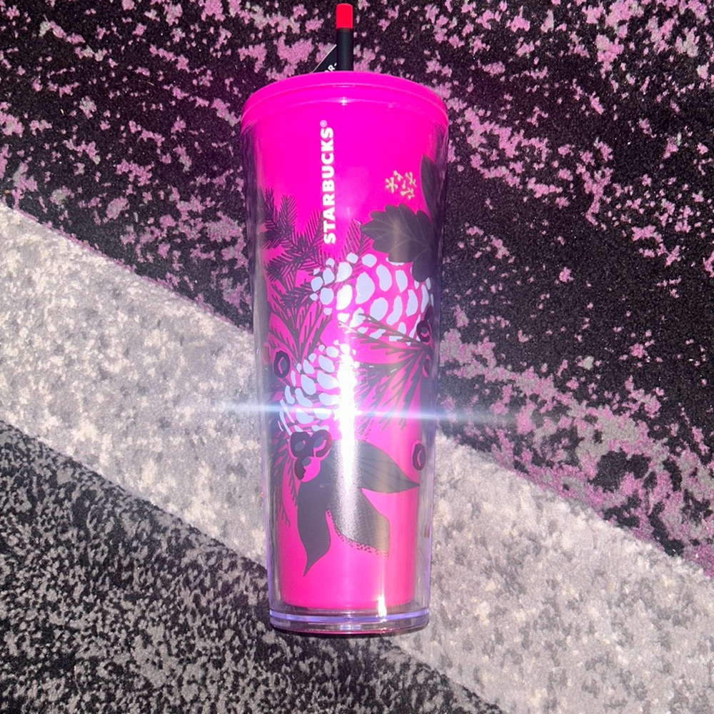 Floral color change Starbucks tumbler